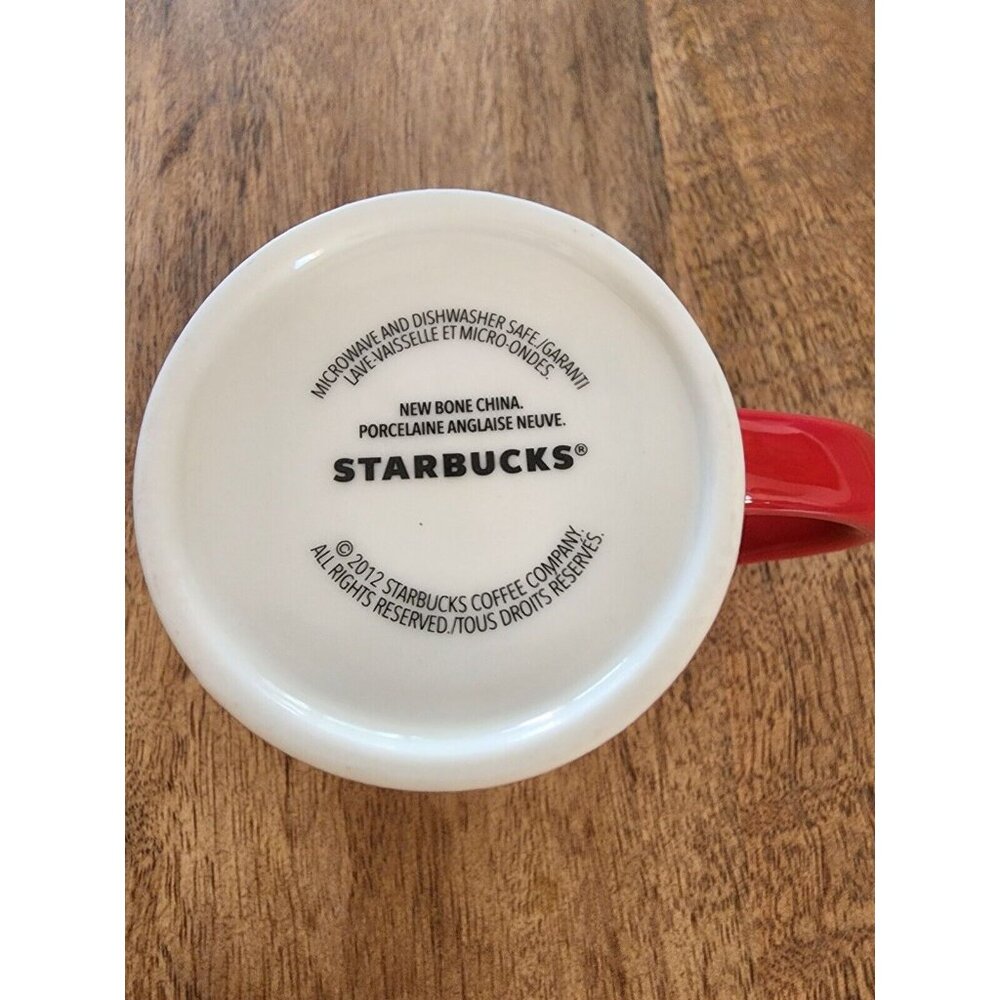 2012 Starbucks Red Fox Tail Handle Coffee Cup Tea Mug | 8oz | Porcelaine - Picture 6 of 6